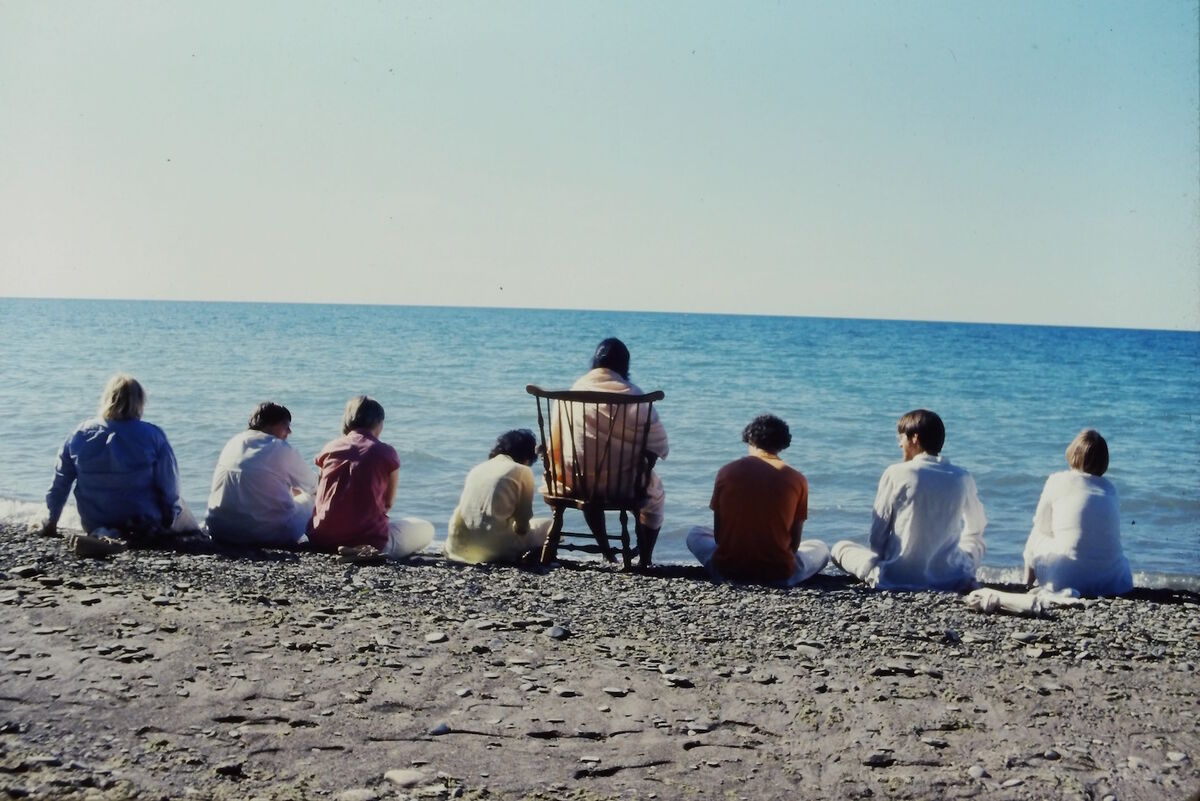 Swamiji 1985 Kriya Yoga Lake Erie beach